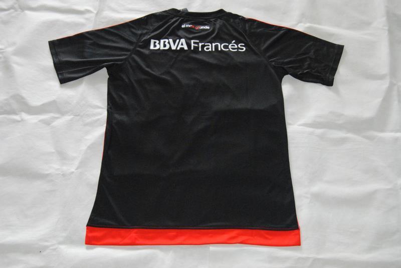 River Plate 2015-16 Away Soccer Jersey Black-Red - Click Image to Close